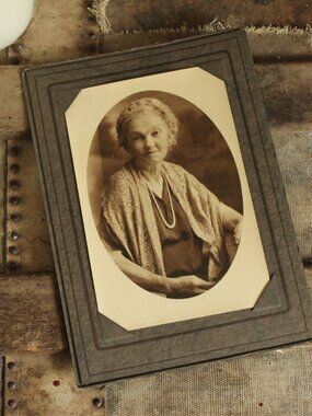 Vintage 1920s Photograph, Black And White Sepia Portrait Photo of A Lady, Woman